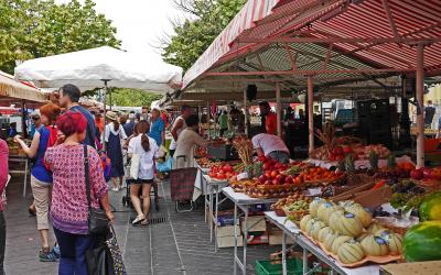 Prancūzija. Nica. Maisto turgus