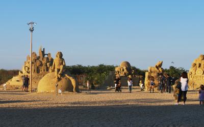 Bulgarija. Burgas.  Smėlio skulptūros
