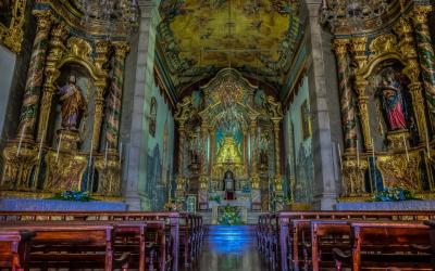 Portugalija.Madeiros sala.bažnyčia Funšalyje