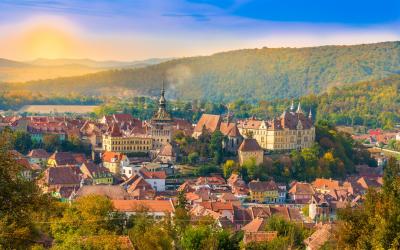 Sigišoara miesto panorama