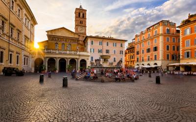 Piazza di Santa Maria   Trastevere   Roma