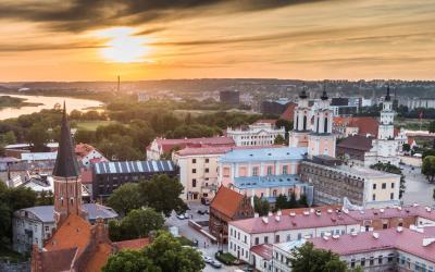 Kauno senamiesčio panorama