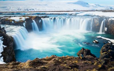 Godafoss krioklys   Islandija