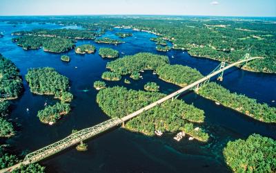 Aerial image of Thousand Islands   Kanada