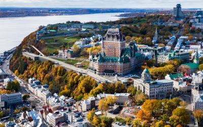 Frontenac Castle in Old Quebec   Kanada