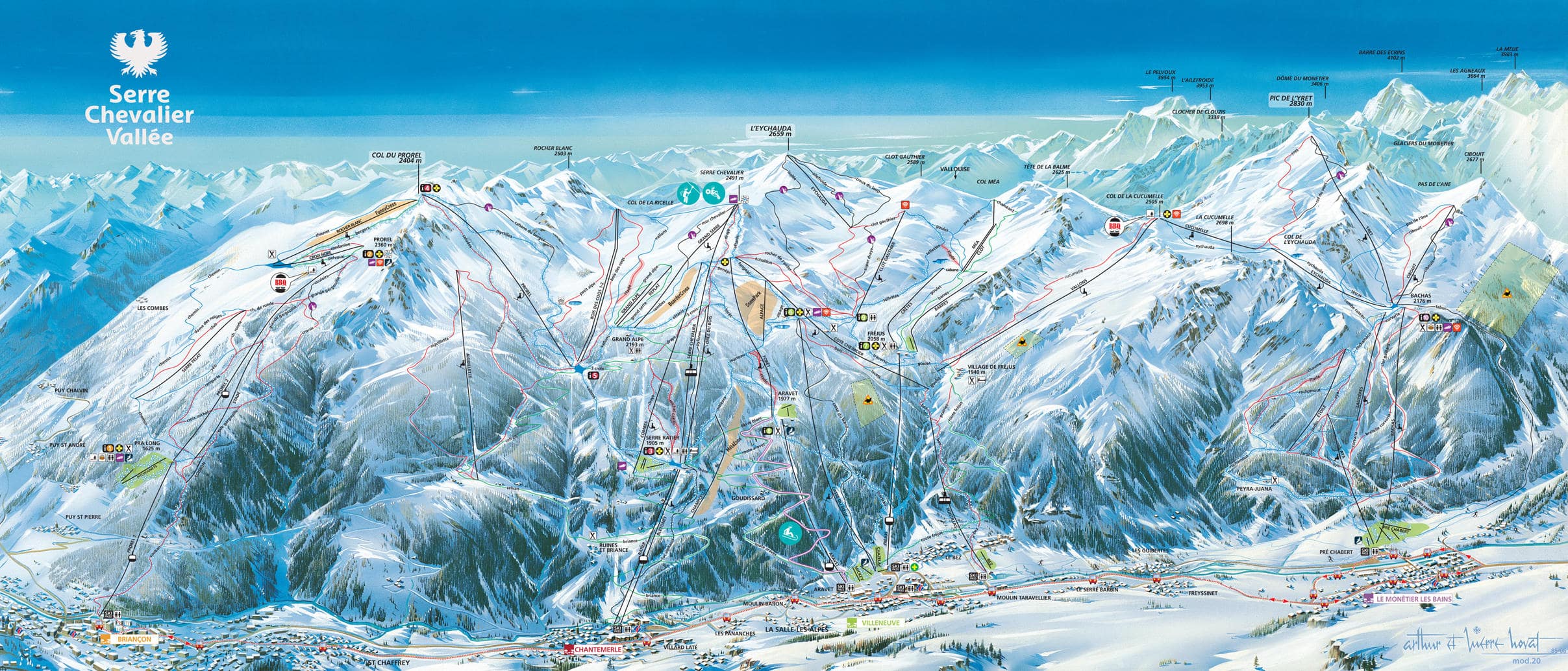Serre Chevalier Piste Map