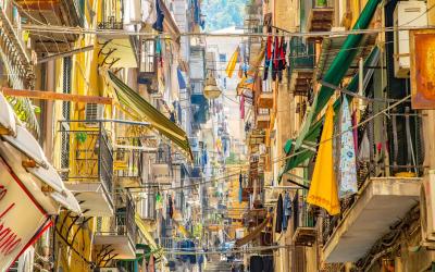 street in Napoli old town,