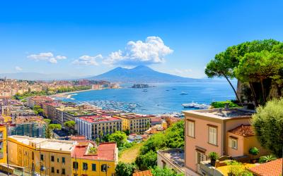 Naples, Italy. View of the Gulf