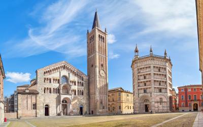 Piazza Duomo with Cathedral and Baptistery, Parma