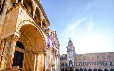 famous old town of Modena in Italy