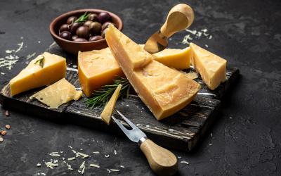 Pieces of parmigiano