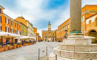 the main square in Ravenna in Italy