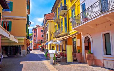 Peschiera del Garda colorful Italian