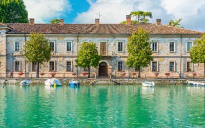 Scenic sight in Peschiera del Garda, village on Lake Garda