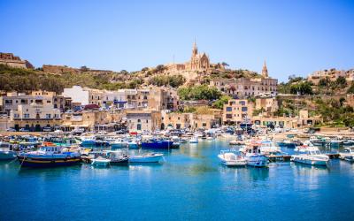Gozo island from a boat