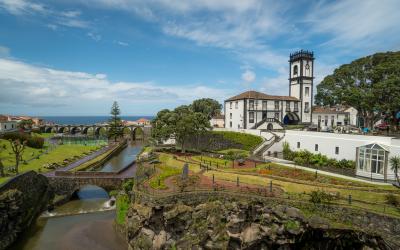 Ribeira Grande, scenic little town on Sao Miguel,