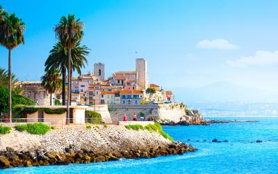 View of the city of Antibes, Provence, Cote d'Azur, a popular travel destination in Europe