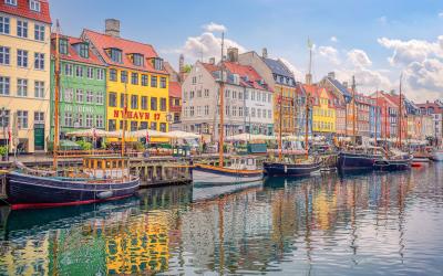 Nyhavn waterfront. Copenhagen, Denmark.