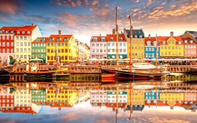 Nyhavn, Harbour in Copenhagen, Denmark