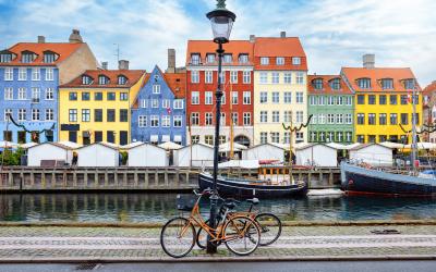 The popular Nyhavn area at Copenhagen,