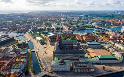 Copenhagen, Denmark. Christiansborg is a royal palace.