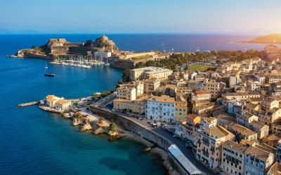 The old Venetian fortress of Corfu town, Greece.