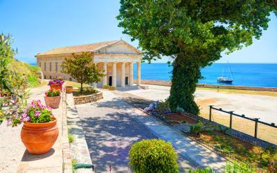 Greece Corfu island capital Kerkyra.