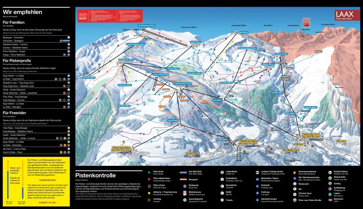Laax Flims Piste Ski Map 2024