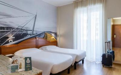 B&B Hotel Pescara dvivietis kambarys su atskiromis lovomis