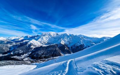 Winter skiing in Bellvue Saint Gervais les Bains,