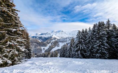 Winter skiing in Bellvue Saint Gervais