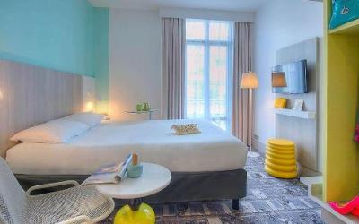Ibis Styles Nice Centre Gare dvivietis kambarys su dvigule lova