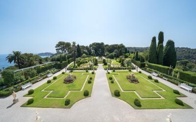 Gardens of famous Villa Ephrussi de Rothschild in Nice