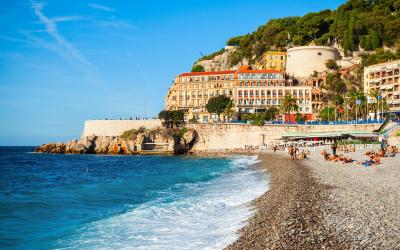 Plage Blue Beach is a main beach in Nice city