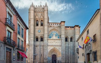 gothic and romanesque cathedral in Avila