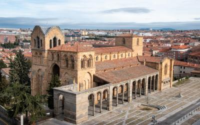 The San Vicente de Ávila basilica in Avila, Spain