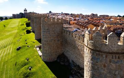 The Walls of Avila and cityscape rooftops