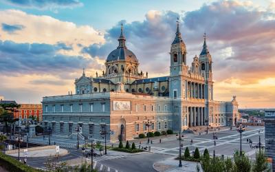 Almudena Cathedral in Madrid, Spain