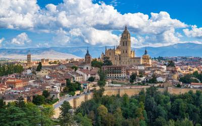 View of the Old Town of Segovia, Spain