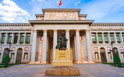Entrance to the Prado Museum in Madrid