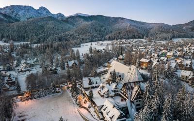Zakopane Architecture and Giewont Mountain