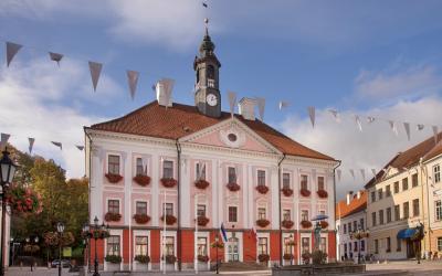 Town hall at Town hall square in Tartu