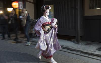 geisha in western Japan, especially Kyoto.