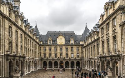 View of Sorbonne University in Paris.