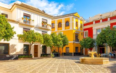 Barrio Santa Cruz district of the Andalusian city of Seville, Spain.