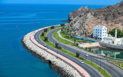 Panoramic view of Muscat harbour in Muttrah on September 18.2024 in Oman