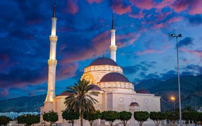 Said Bin Taimur Mosque in Muscat, Oman.