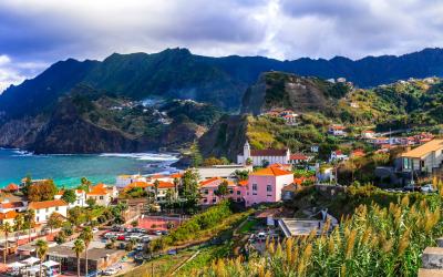 Madeira island. Porto da Cruz panoramic view. Portugal