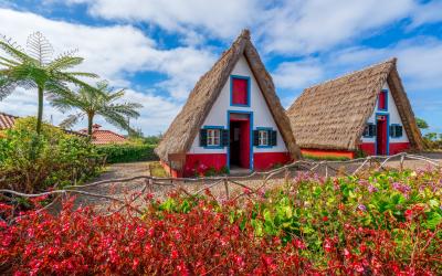 Traditional rural house, Santana village, Madeira island, Portugal
