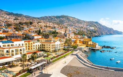 View of the capital of Madeira island Funchal, Portugal